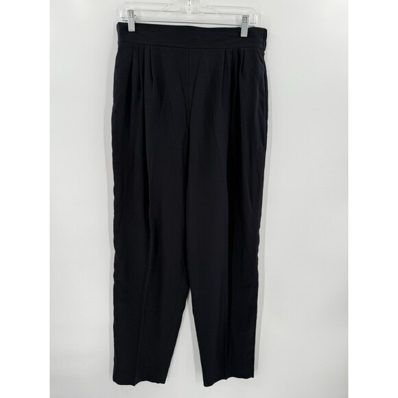 Vintage F Stop Black 2 Piece Outfit V Neck Short Sleeve Top Cropped Pants LARGE - Picture 3 of 14